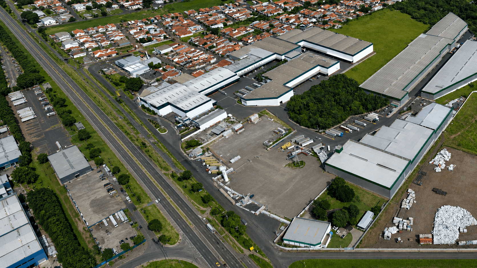 Vista aérea do Centro Logístico de Rio Claro